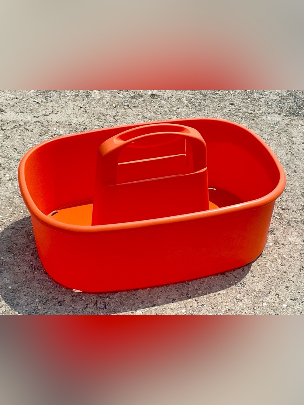 Sterilite 1580 All Purpose Caddy, Carry Handle, RARE Fresh Tangerine, 🇺🇸